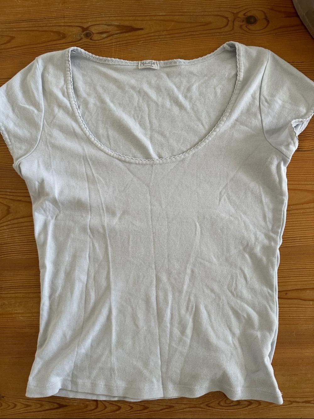 Brandy Melville Light blue Scoop Neck Short Sleeve Tee